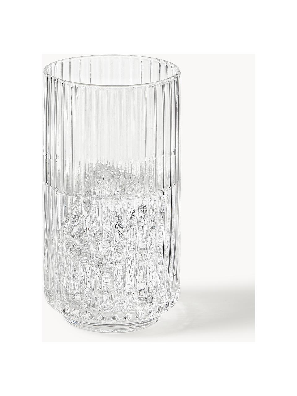 Fúkané dlhé poháre na nápoje Aleo, 4 ks, Sodno-vápenaté sklo, Priehľadná, Ø 10 x V 17 cm