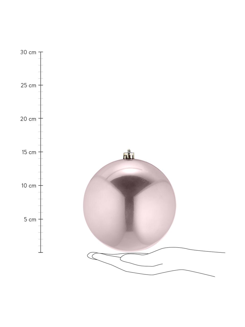 Bruchfeste Weihnachtskugel Stix, Bruchfester Kunststoff, Rosa, Ø 14 cm, 2 Stück