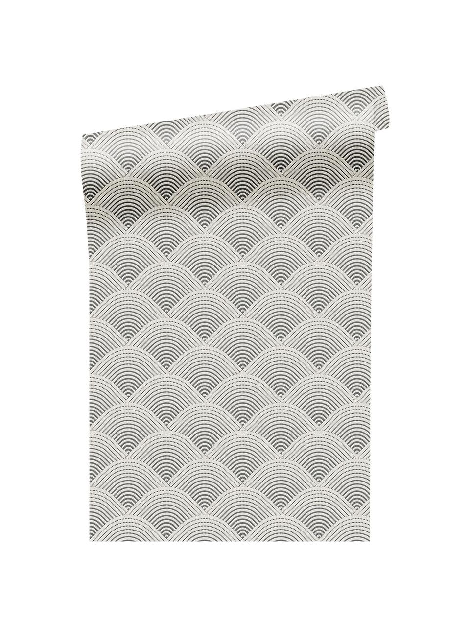 Papel pintado Luxus 3D Geometric Art, Tejido no tejido, Plateado, gris, An 52 x Al 1005 cm