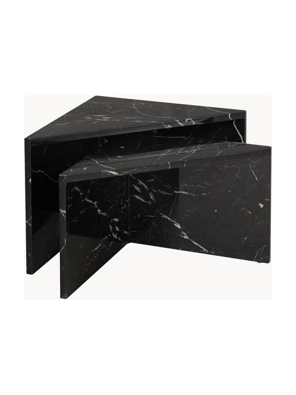 Tables basses look marbre Vilma, 2 élém., Bois de manguier, MDF avec papier adhésive

Ce produit est fabriqué à partir de bois certifié FSC® issu d'une exploitation durable, Noir, aspect marbre, Lot de différentes tailles