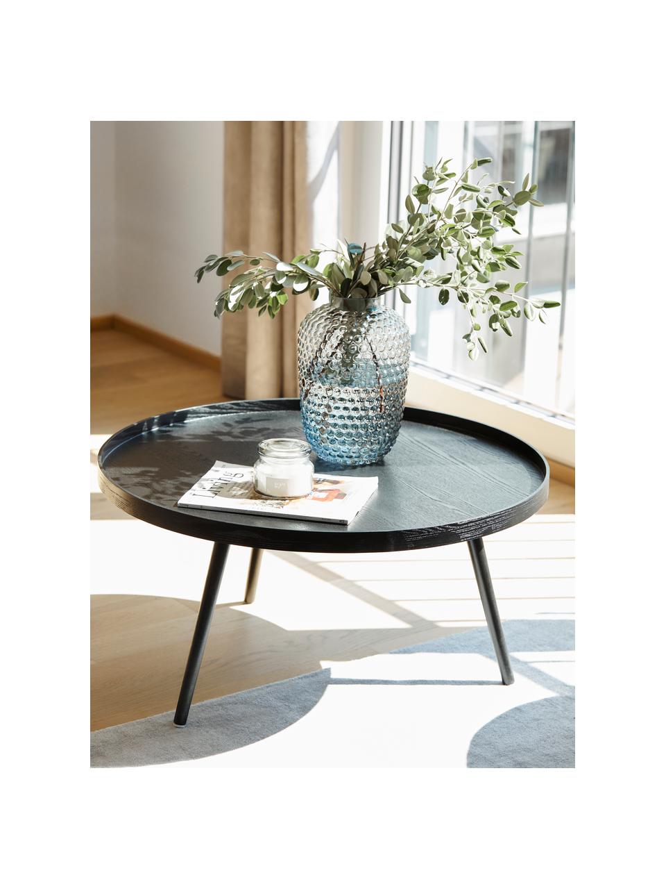 Table basse ronde Mesa, Noir, Ø 78 x haut. 39 cm