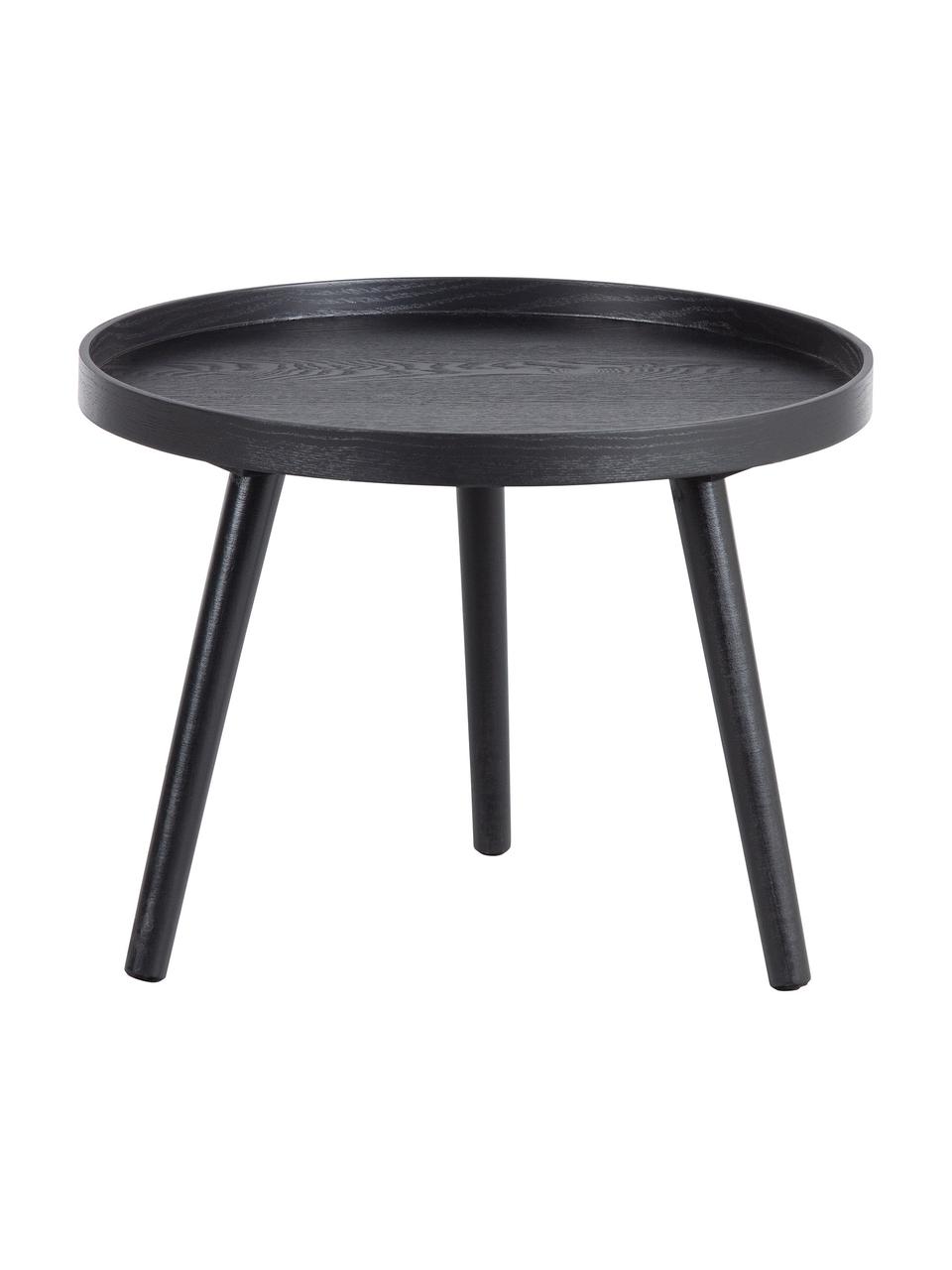 Kulatý odkládací stolek Mesa, Černá, Ø 45 cm, V 45 cm