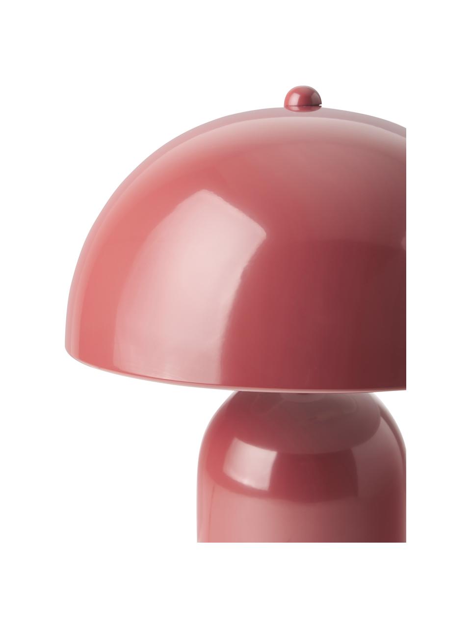 Malá retro stolová lampa Walter, Lesklá červená, Ø 25 x V 34 cm