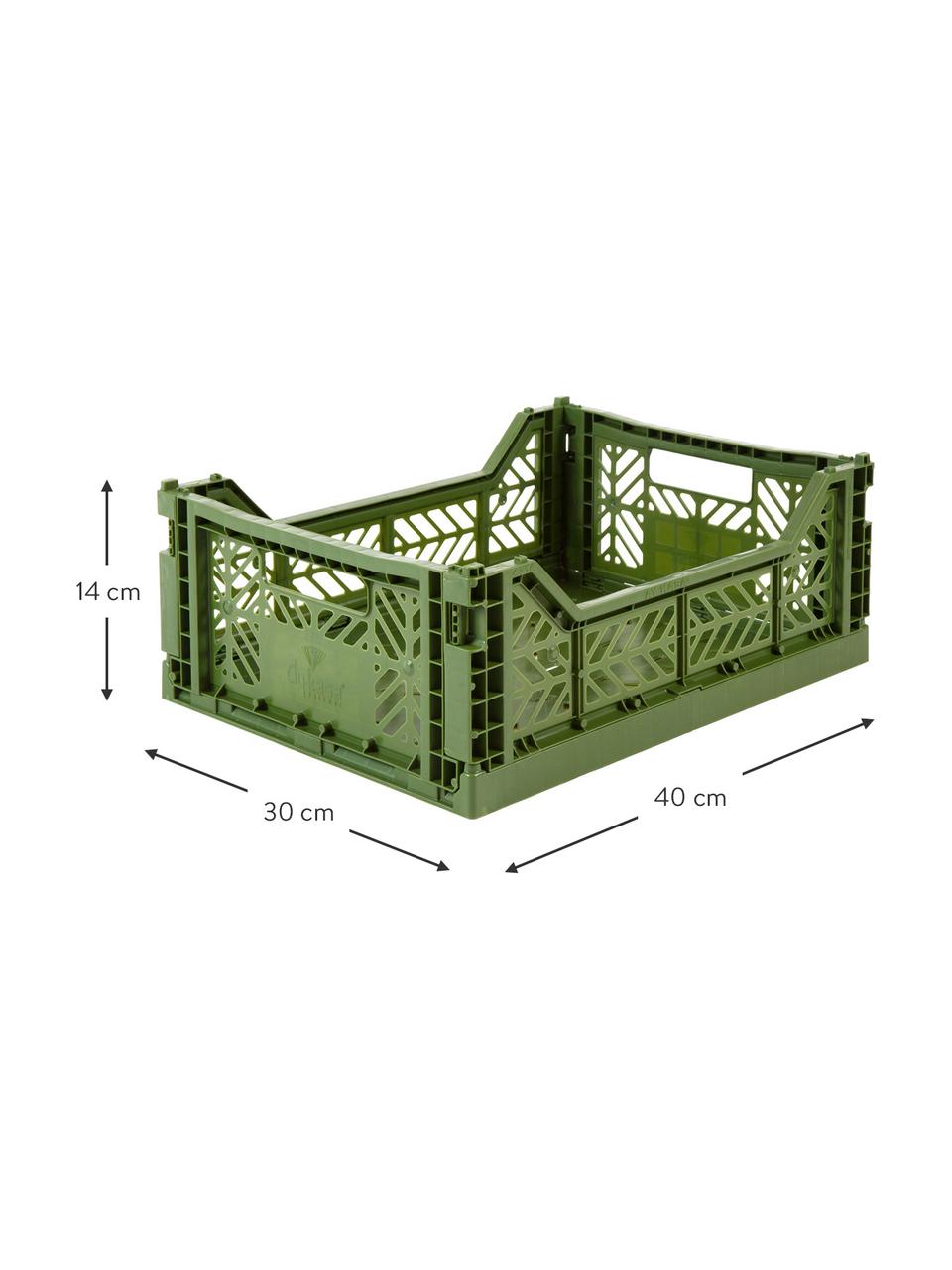 Caisse pliable de taille moyenne Khaki, empilable, Kaki