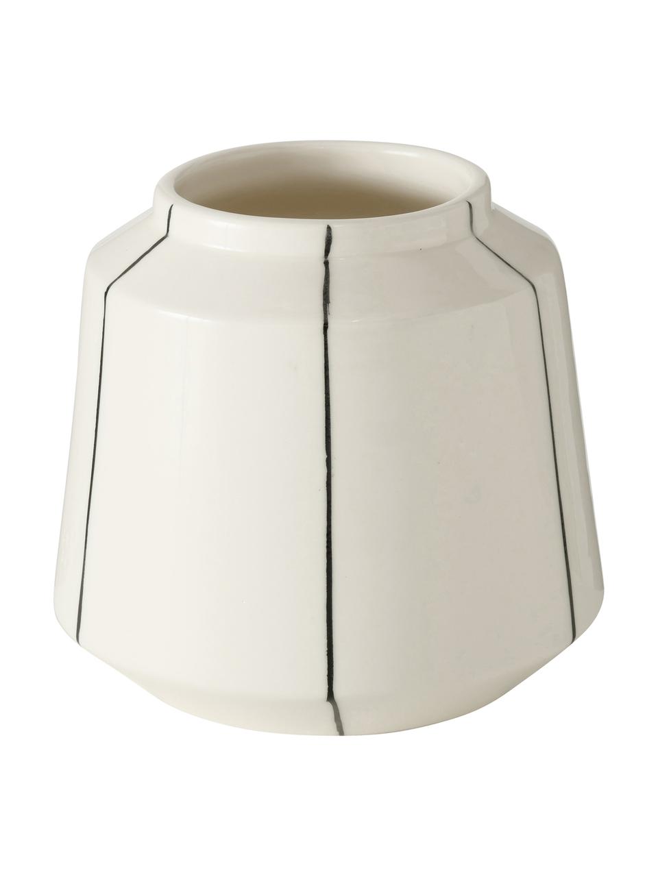 Petit vase Govia, Dolomie, Blanc, Ø 13 cm x haut. 12 cm