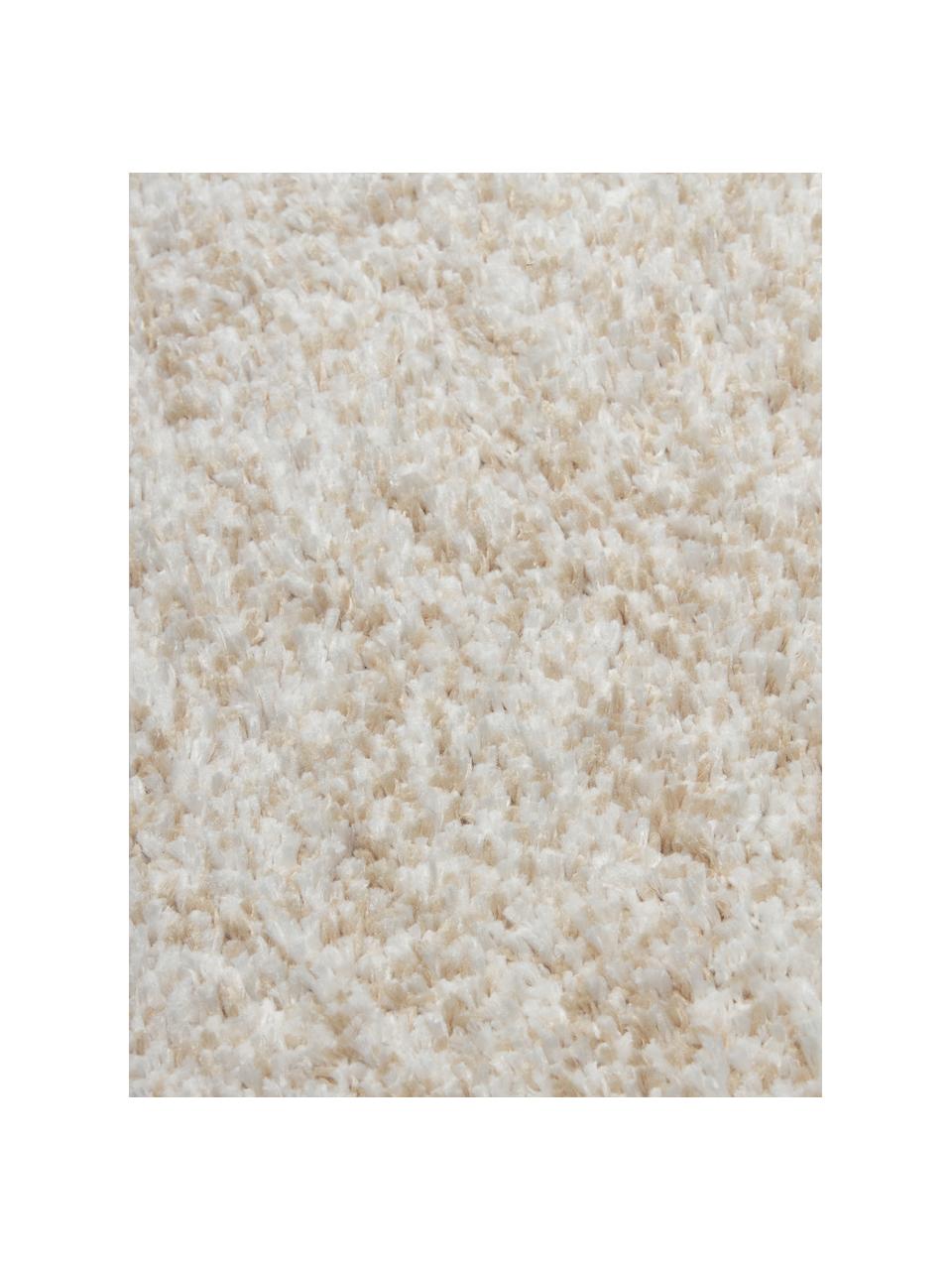 Flauschiger Hochflor-Läufer Marsha, Rückseite: 55 % Polyester, 45 % Baum, Beige, B 80 x L 250 cm