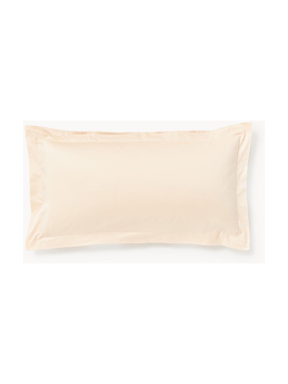 Poszewka na poduszkę z satyny bawełnianej Premium, Brzoskwiniowy, S 40 x D 80 cm