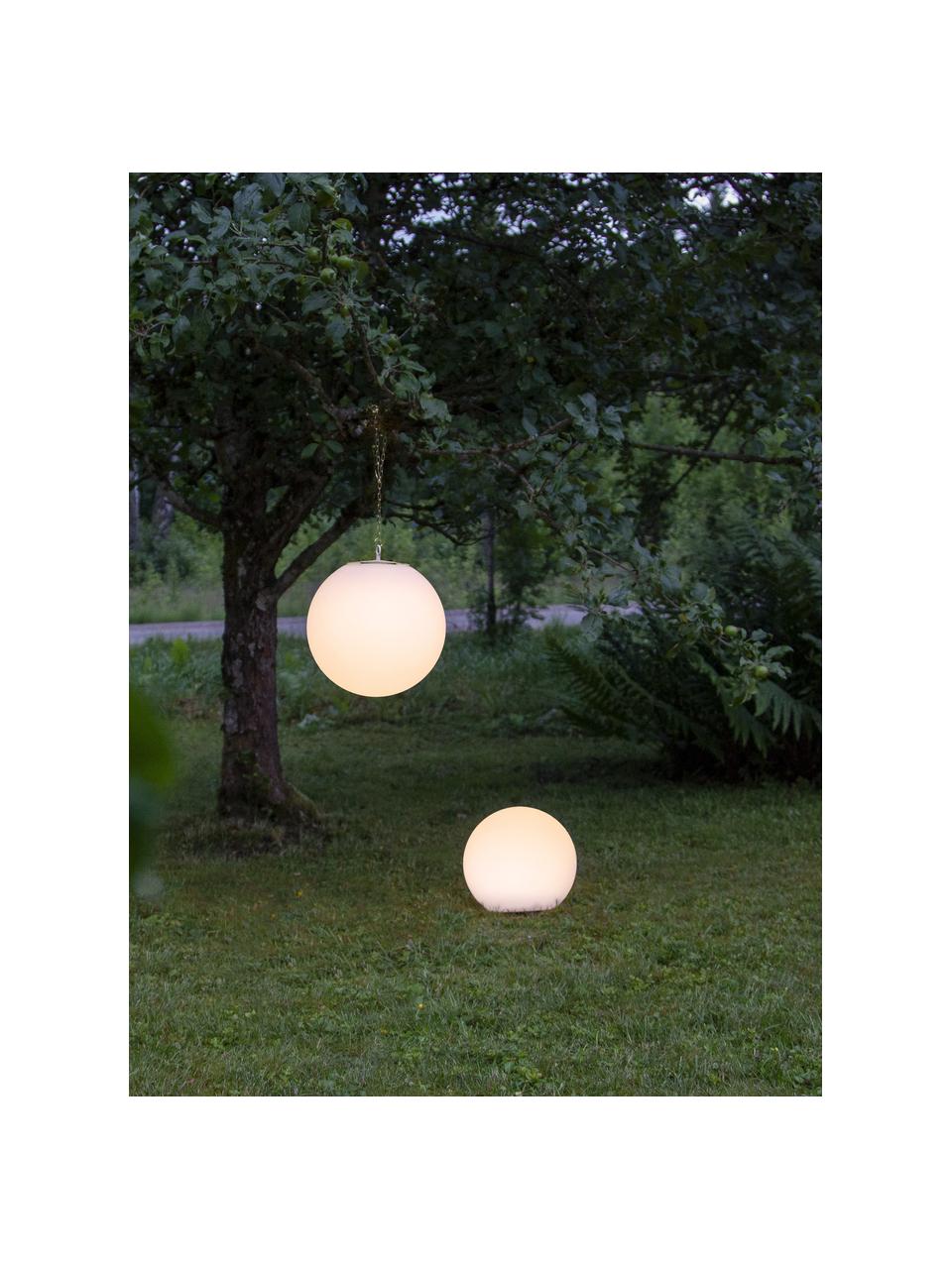 Lampe boule solaire d'extérieur LED Globy, Blanc, Ø 30 x haut. 29 cm