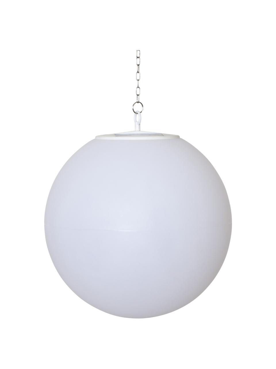 Lámpara colgante solar Globy, Pantalla: plástico, Blanco, Ø 30 x Al 29 cm