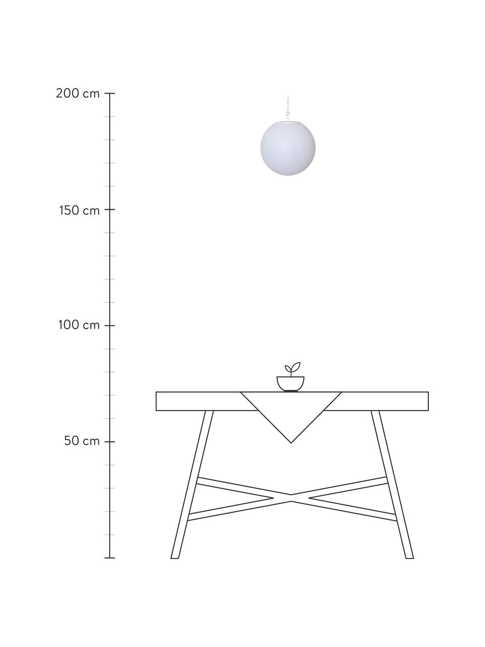 Lampe boule solaire d'extérieur LED Globy, Blanc, Ø 30 x haut. 29 cm