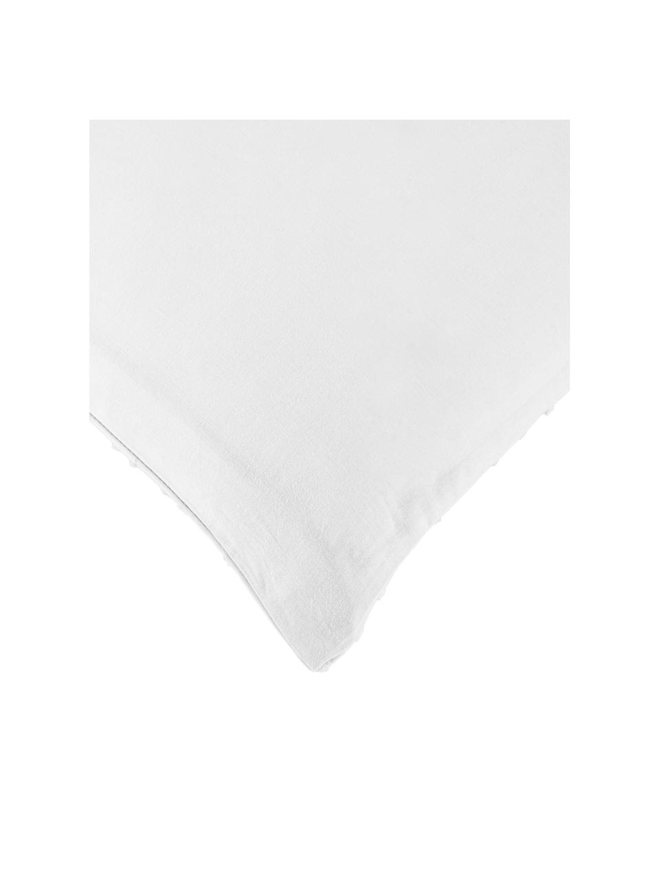 Pościel z bawełny plumeti Aloide, Biały, 200 x 200 cm + 2 poduszki 80 x 80 cm