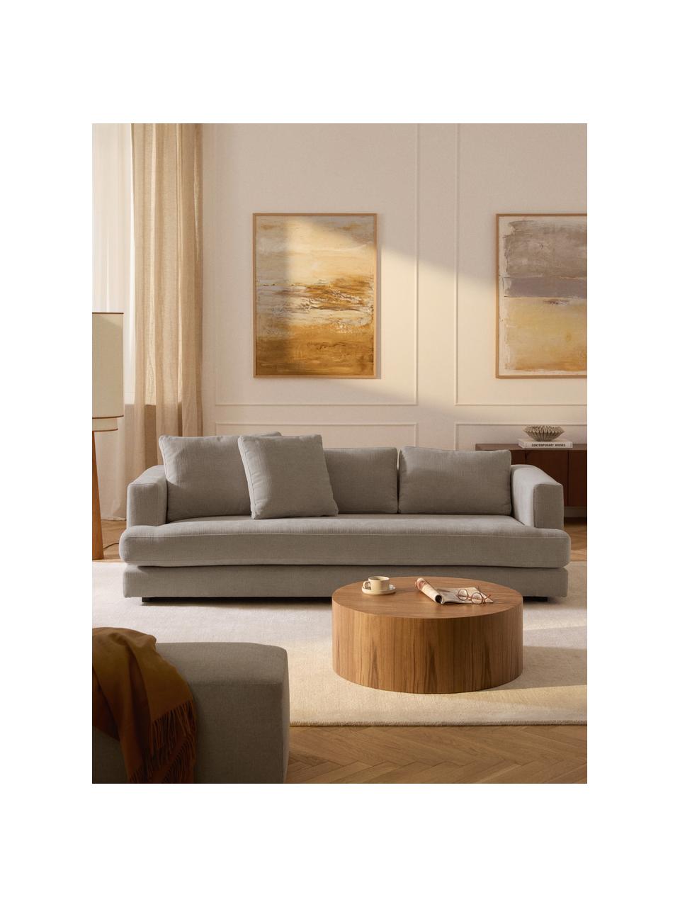 Sofa Tribeca (3-osobowa), Tapicerka: 100% poliester Dzięki tka, Stelaż: drewno bukowe, drewno sos, Nogi: drewno sosnowe Ten produk, Taupe tkanina, S 228 x G 104 cm