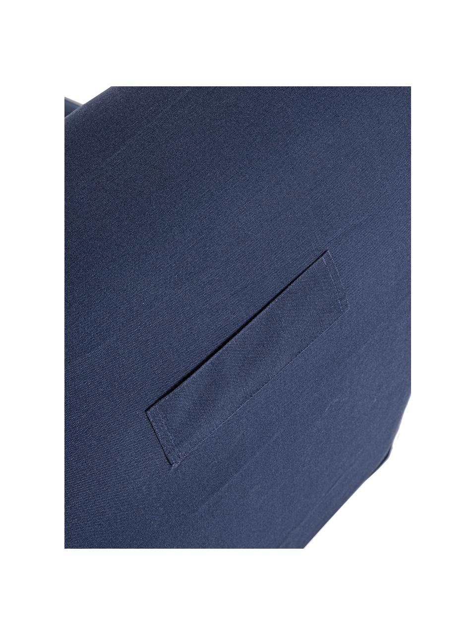 Rihanna opblaasbare tuinbedtas in donkerblauw, Bekleding: polyesterweefsel (200 g/m, Donkerblauw, wit, B 60 x D 90 cm