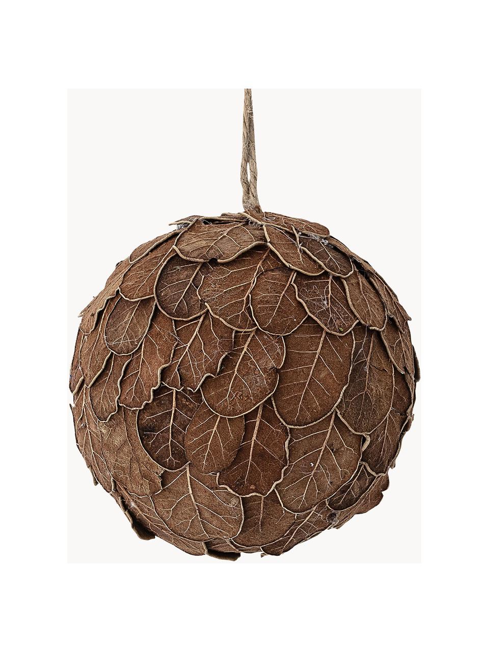 Bola de Navidad de madera Zada, Madera, Madera oscura, Ø 11 x Al 11 cm
