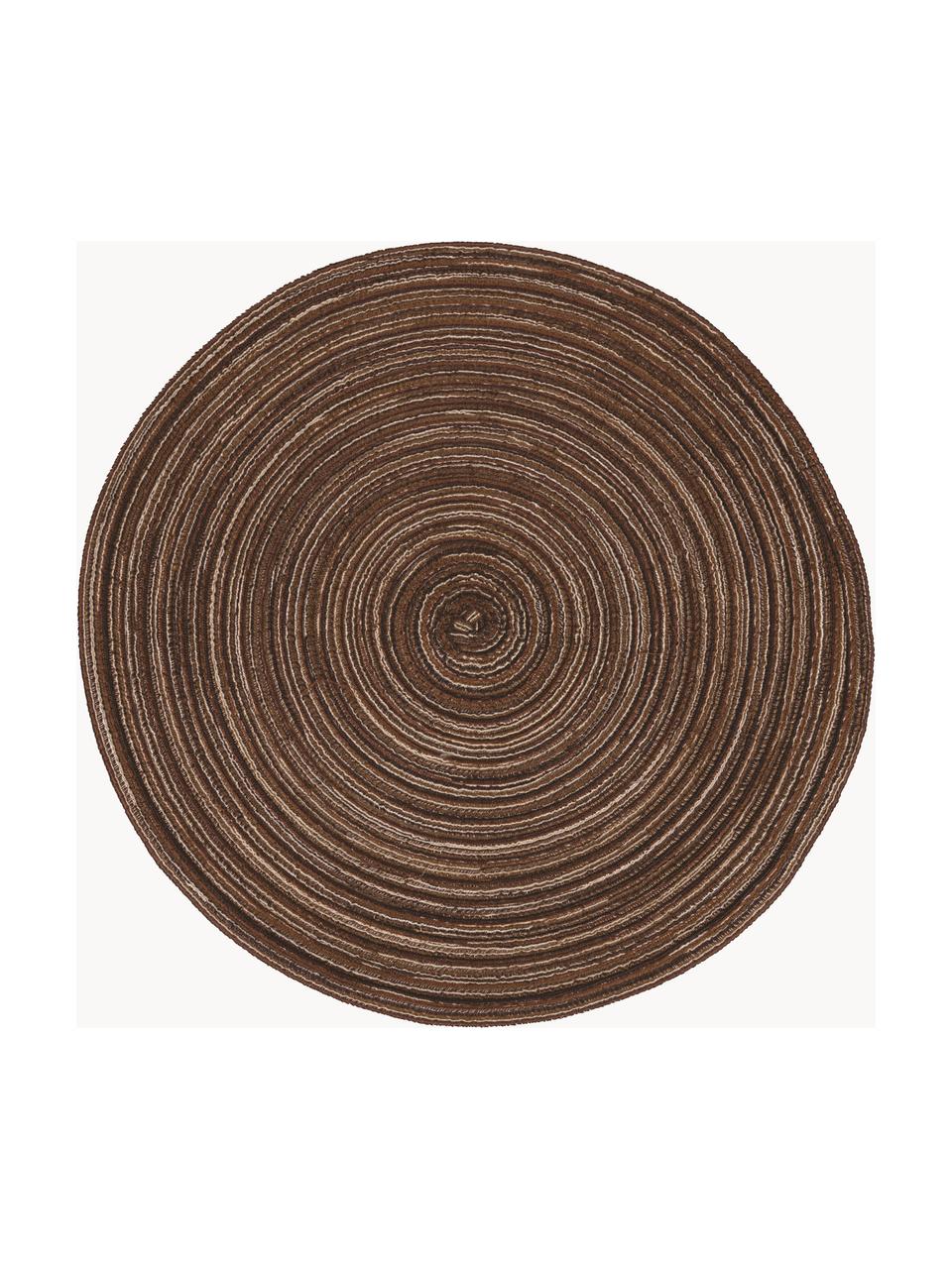 Sets de table en coton Savage, 6 pièces, 100 % polyester, Tons bruns, Ø 38 cm