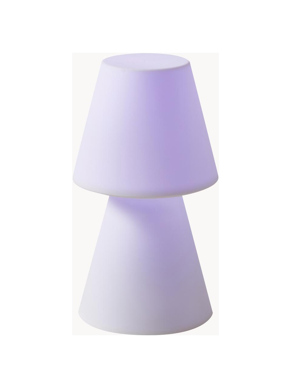 Lampada da tavolo da esterno portatile con luce regolabile e cambio colore Lola, Lampada: polietilene, Bianco, Ø 11 x Alt. 20 cm