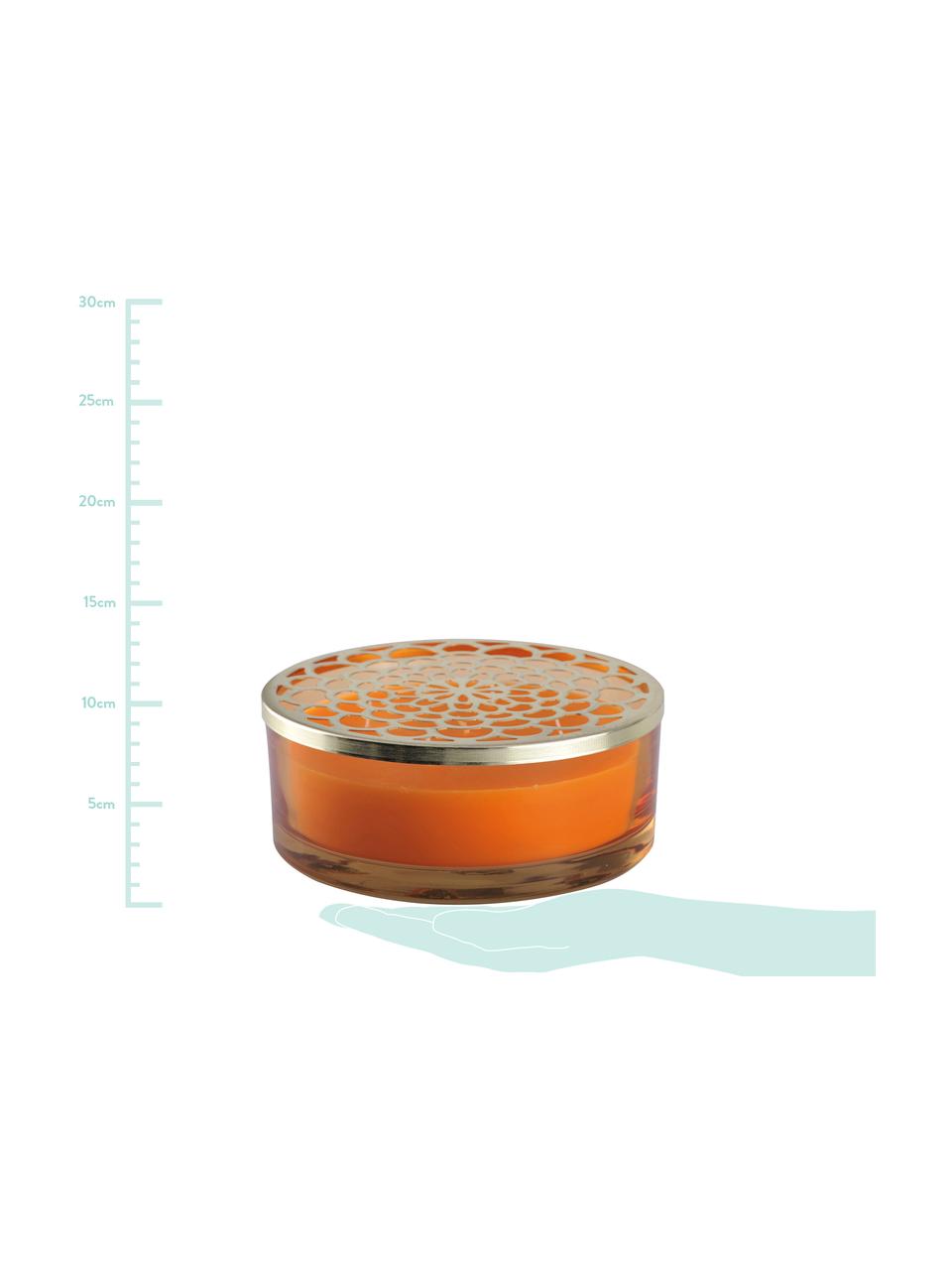 Vela perfumada Narana (naranja), Recipiente: cristal, Dorado, naranja, Ø 20 x Al 8 cm