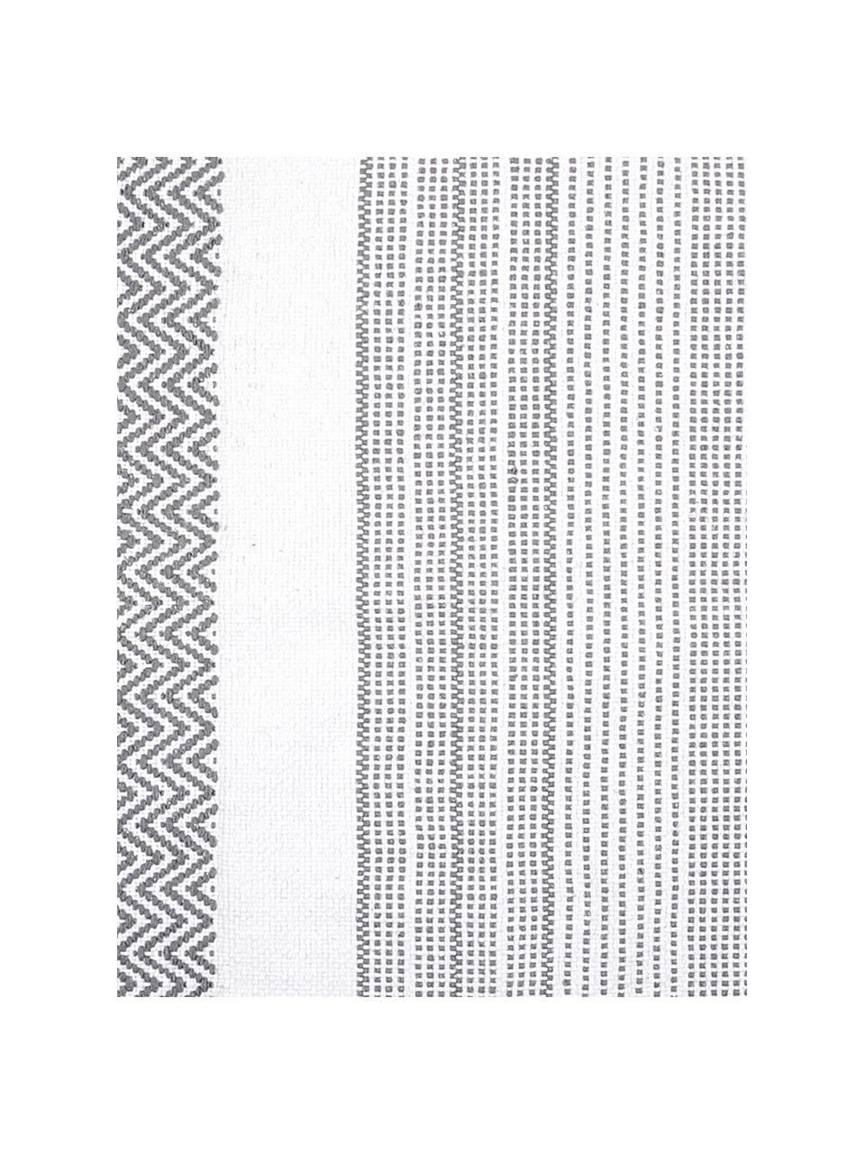 Tapis gris blanc en coton Iceland, Gris, blanc