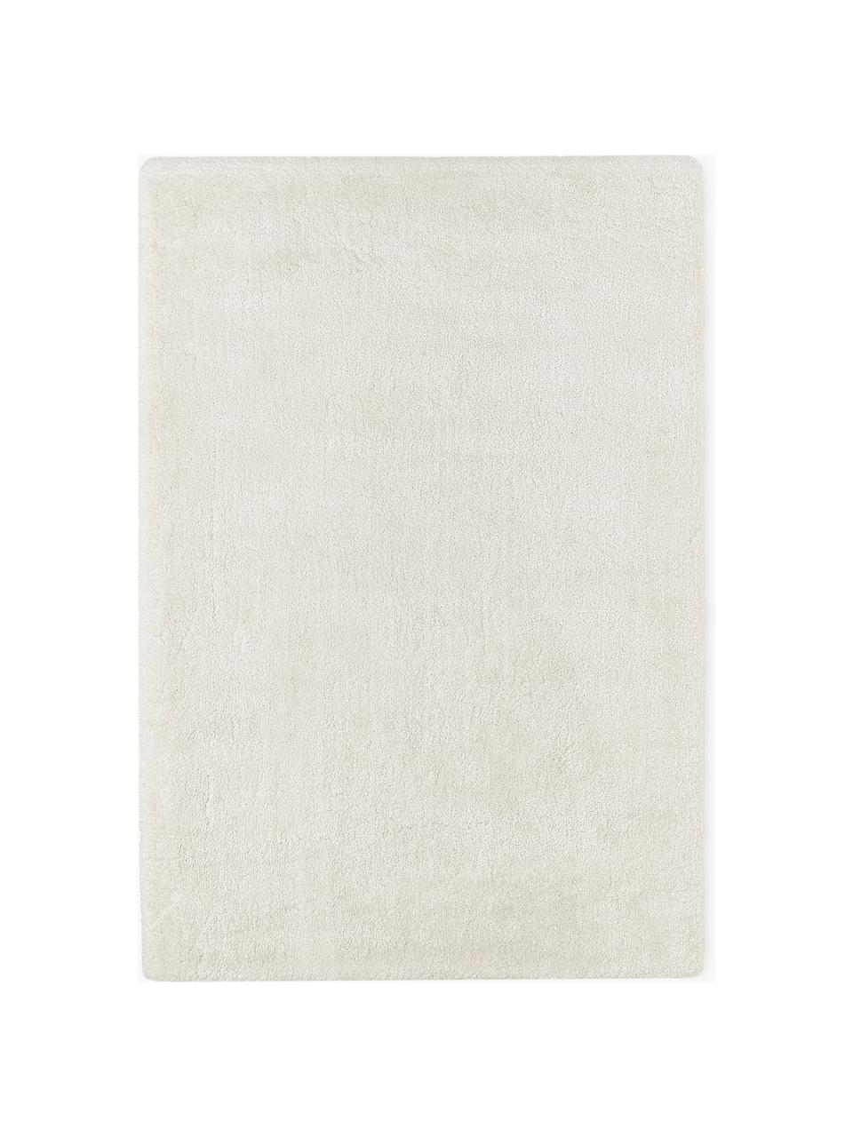 Flauschiger Hochflor-Teppich Leighton, Mikrofaser (100 % Polyester, GRS-zertifiziert), Off White, B 120 x L 180 cm (Grösse S)