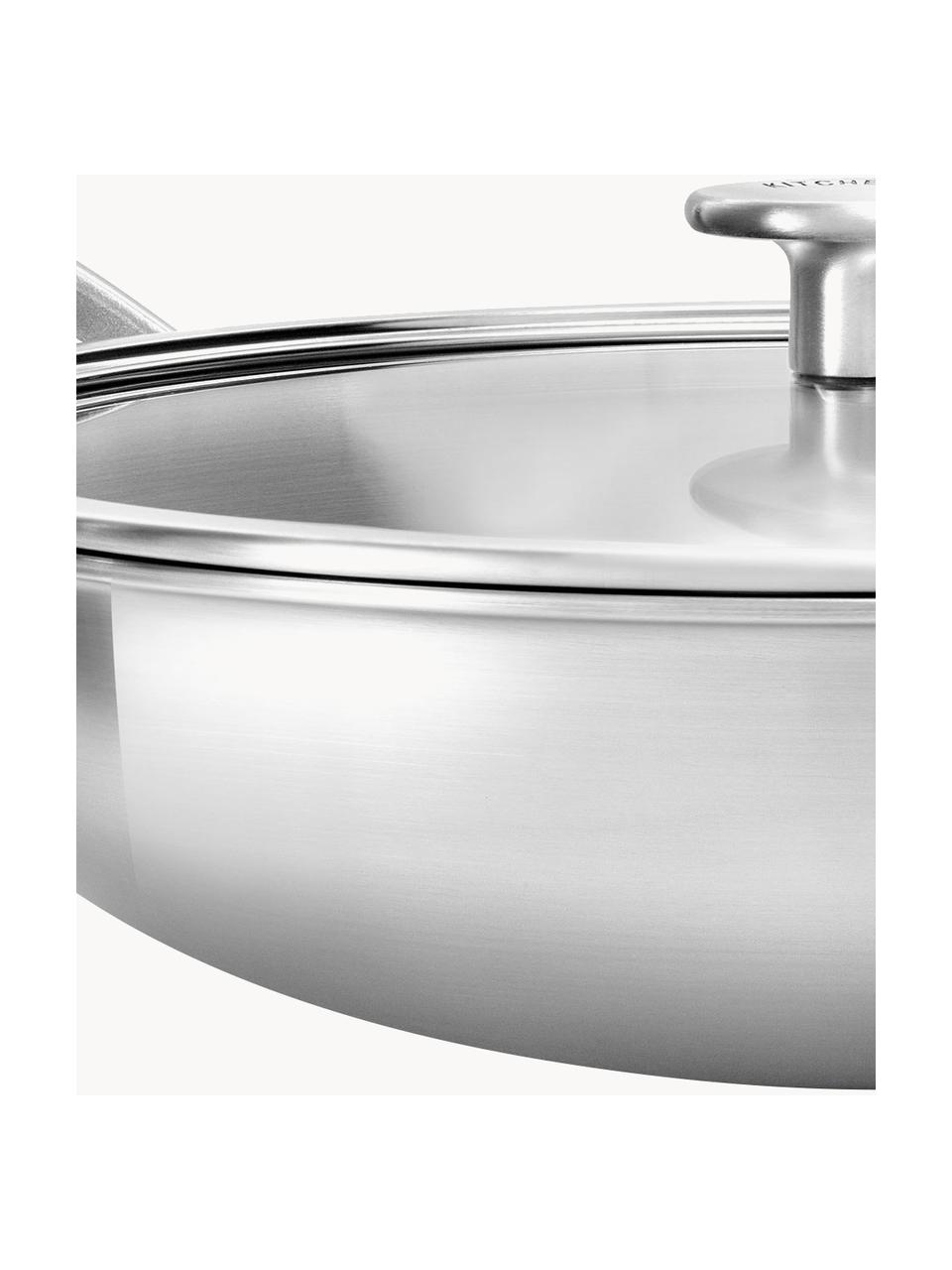 Wok argentata KitchenAid, Coperchio: vetro, Argentato, Ø 28 cm