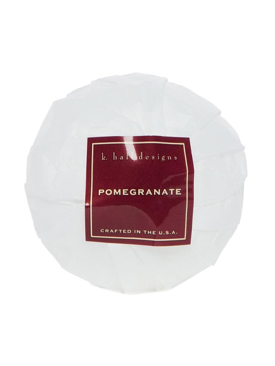 Badbruisbal Pomegranate (granaatappel, appel & pruim), Wit, Ø 7 x H 7 cm