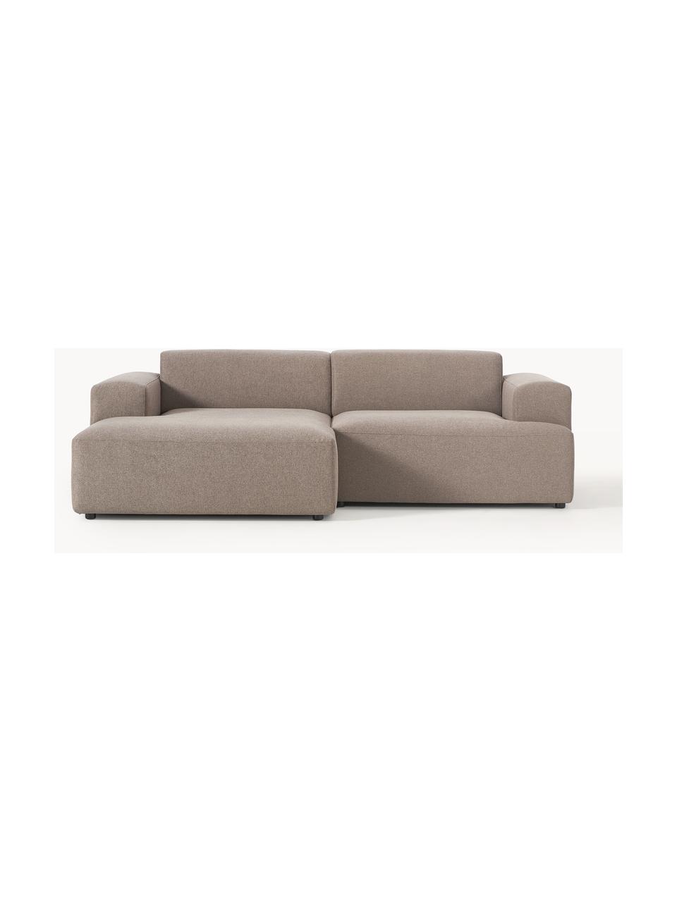 Ecksofa Melva (3-Sitzer), Bezug: 100 % Polyester Der hochw, Gestell: Massives Kiefernholz, Spa, Füße: Kunststoff Dieses Produkt, Webstoff Taupe, B 238 x T 143 cm, Eckteil rechts