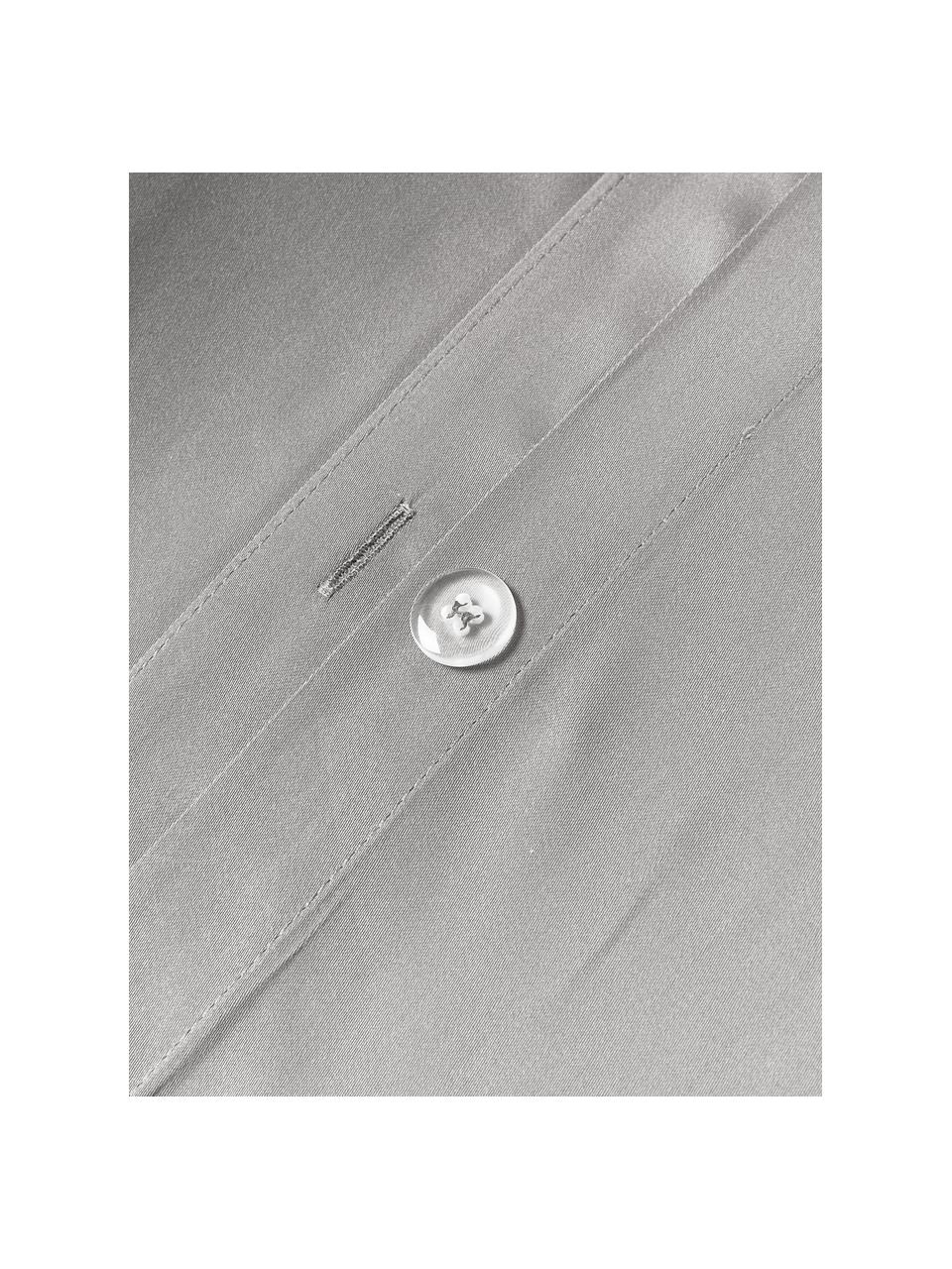 Povlak na polštář z bavlněného saténu Comfort, Tmavě šedá, Š 40 cm, D 80 cm