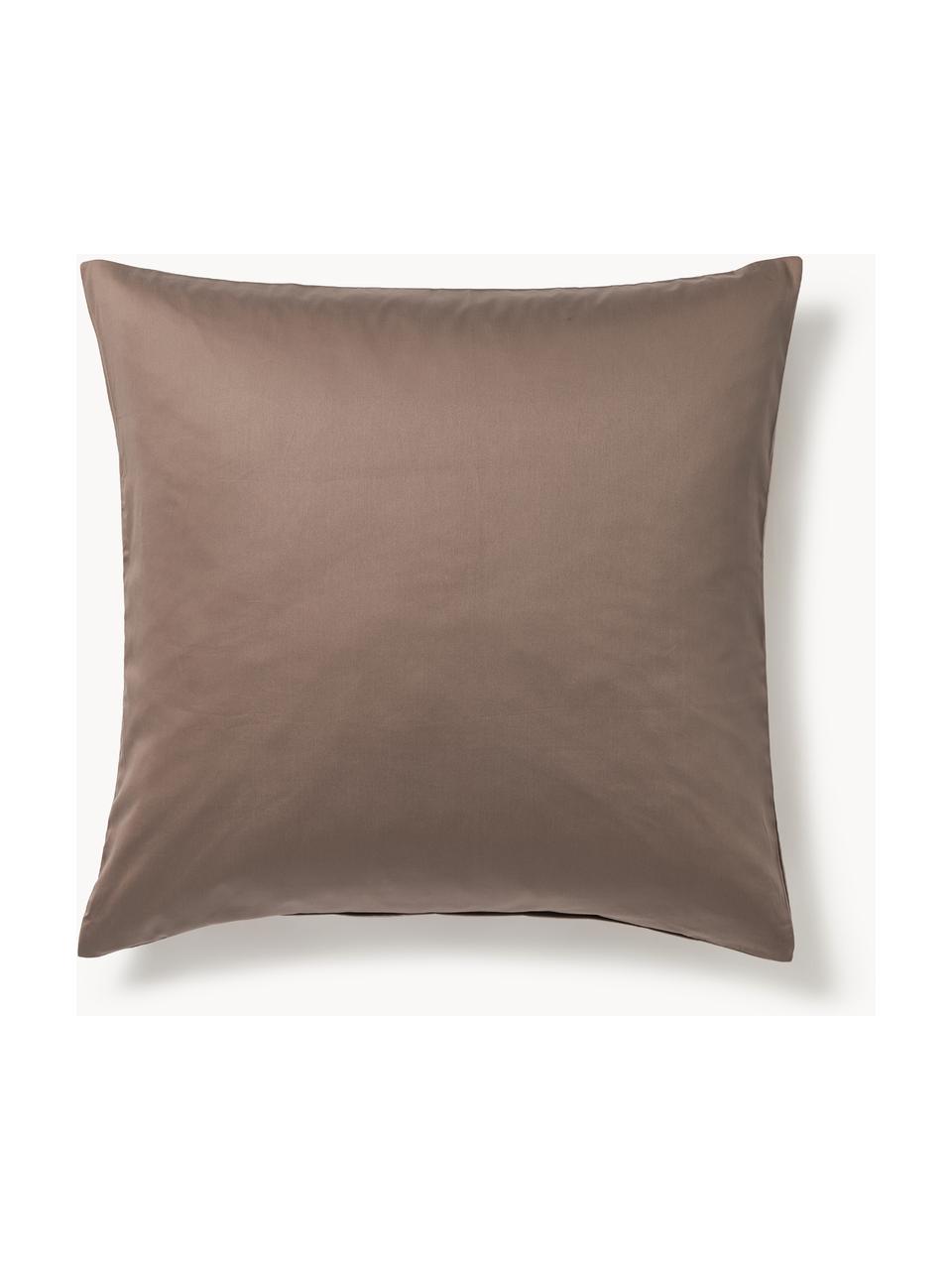 Baumwollsatin-Kopfkissenbezug Comfort, Webart: Satin Fadendichte 300 TC,, Dunkelbraun, B 40 x L 80 cm