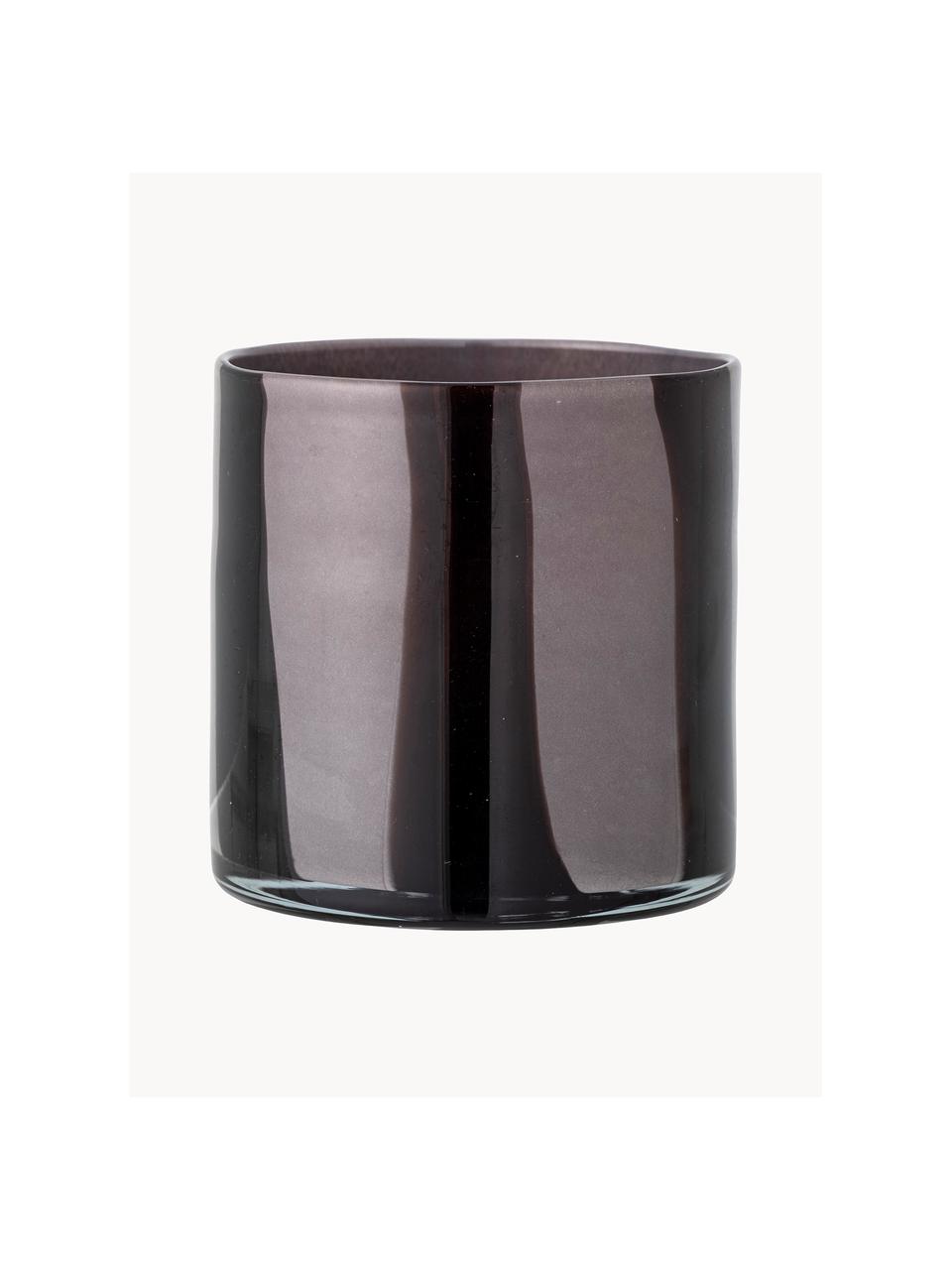 Vaso piccolo in vetro soffiato Liberty, alt. 16 cm, Vetro, Nero, Ø 15 x Alt. 16 cm