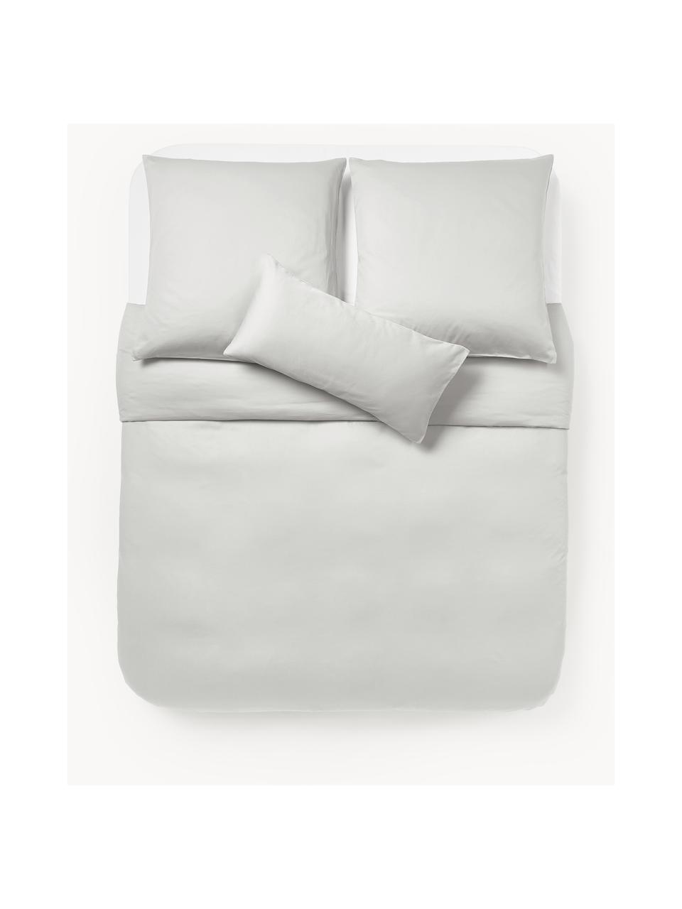 Baumwollsatin-Bettdeckenbezug Comfort, Webart: Satin Fadendichte 250 TC,, Hellgrau, B 200 x L 200 cm