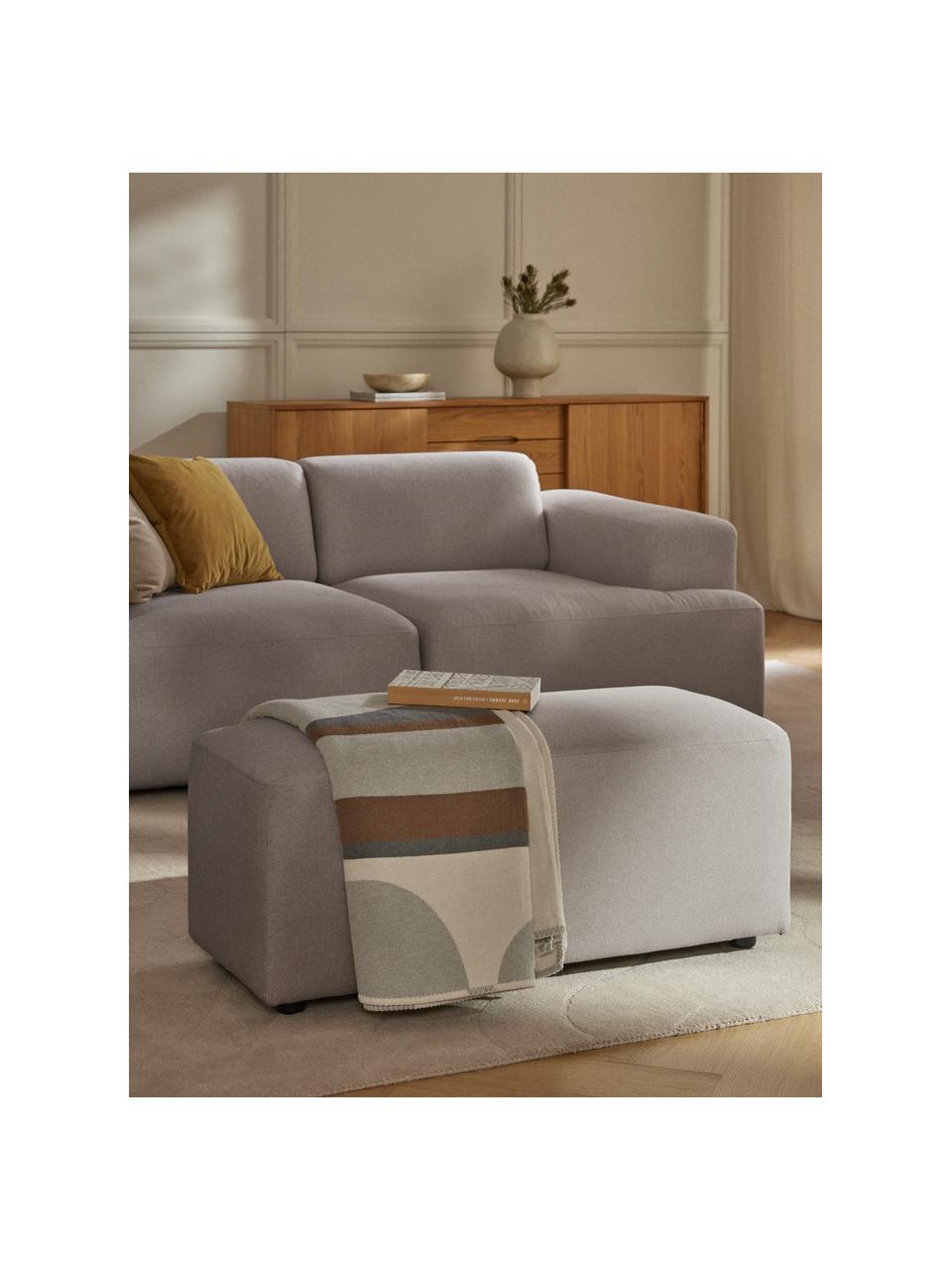 Hocker Melva, B 99 x T 42 cm, Bezug: 100 % Polyester Der strap, Gestell: Massives Kiefern- und Fic, Webstoff Taupe, B 99 x T 42 cm