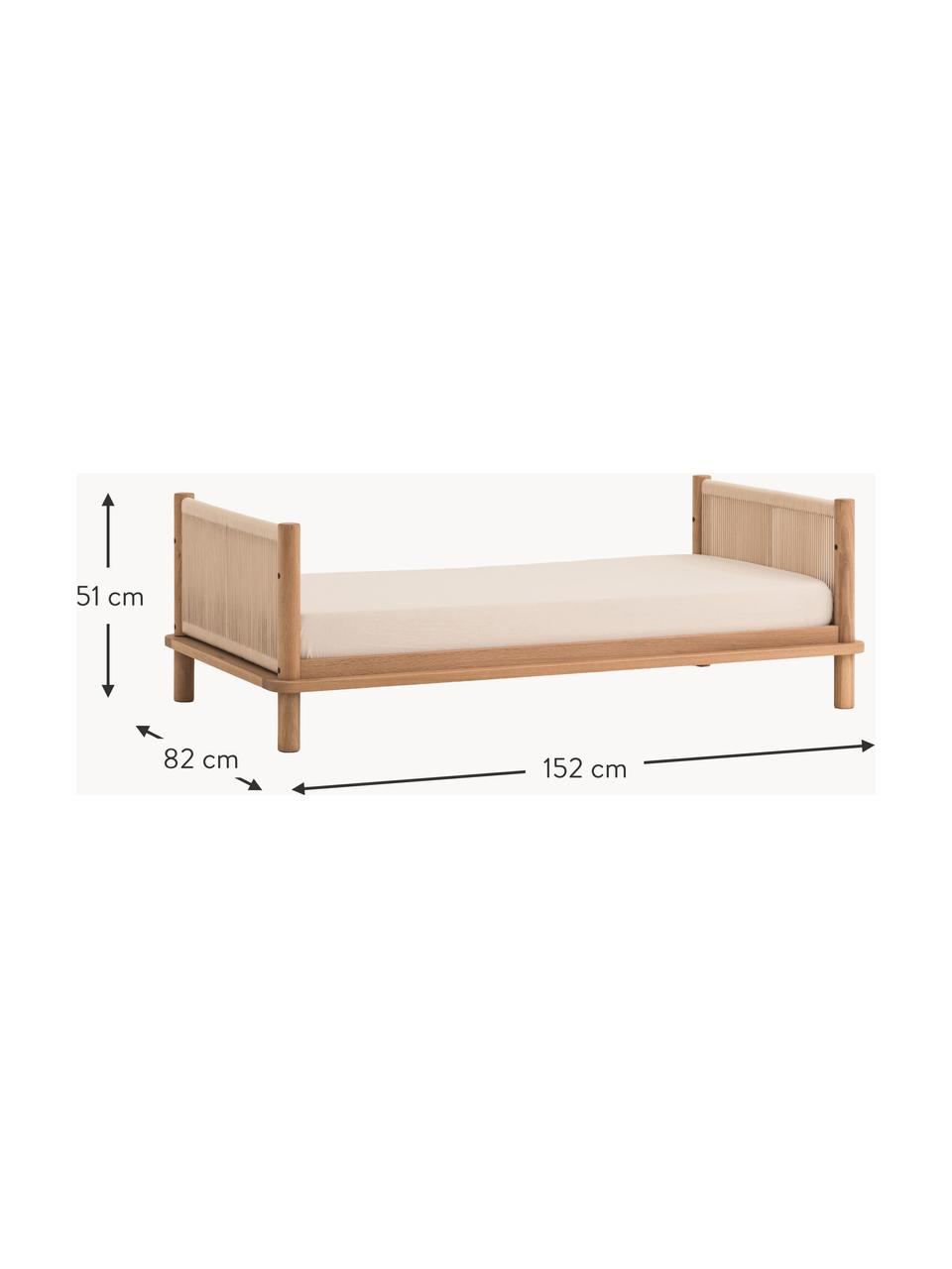 Kinderbett Latitude aus Eichenholz, 70 x 140 cm, Eichenholz, Eichenholz, B 70 x L 140 cm