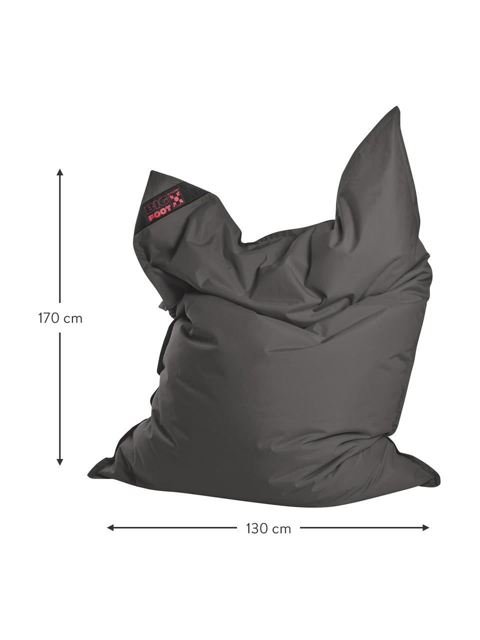 Velký sedací vak Scuba, Antracitová, Š 130 cm, V 170 cm