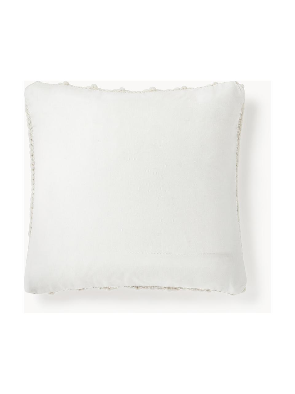 Copricuscino in maglia spessa Idra, Retro: 100% cotone, Bianco crema, Larg. 45 x Lung. 45 cm