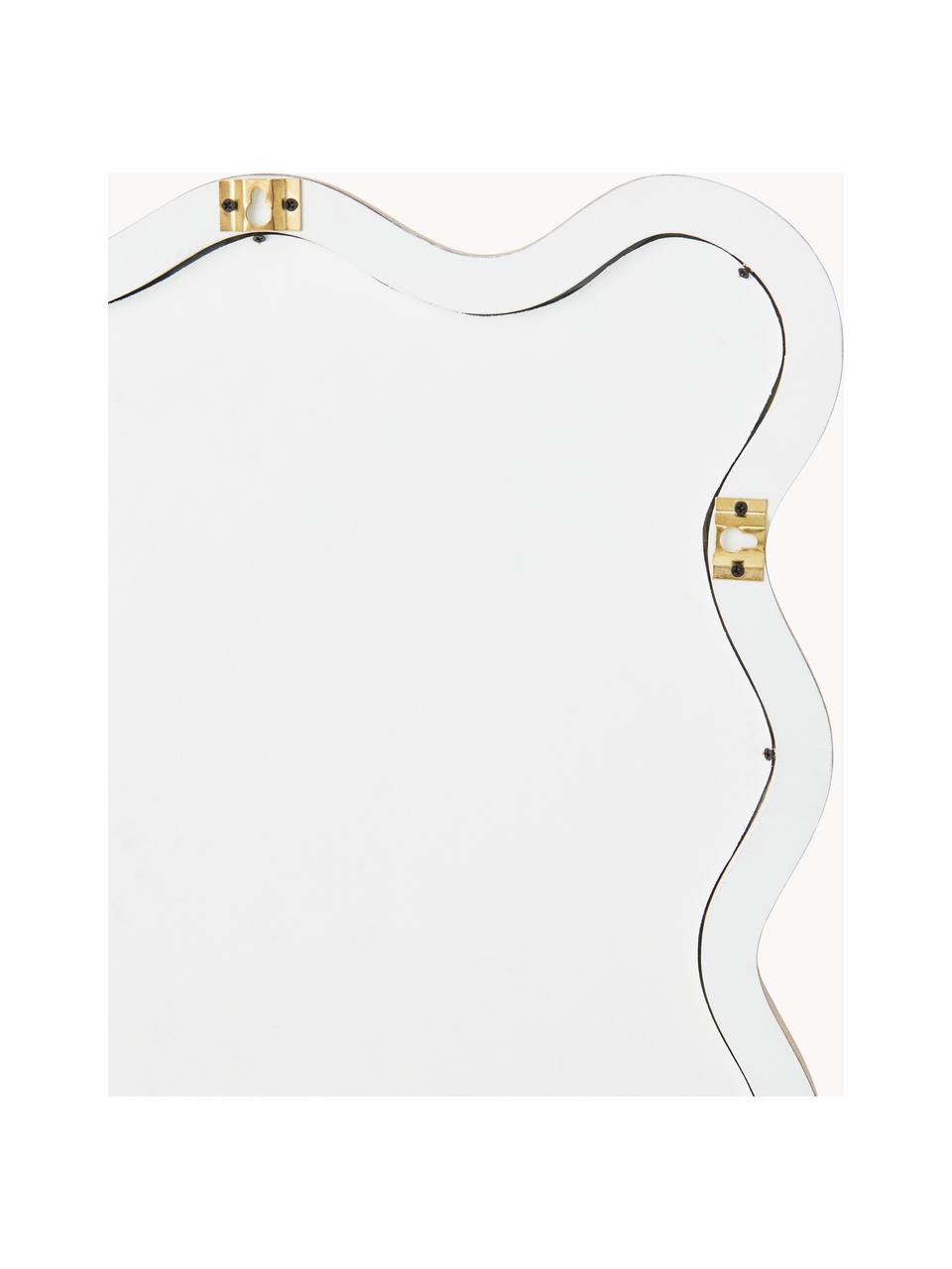 Miroir avec bord ondulé Wave, Beige clair, larg. 40 x haut. 55 cm