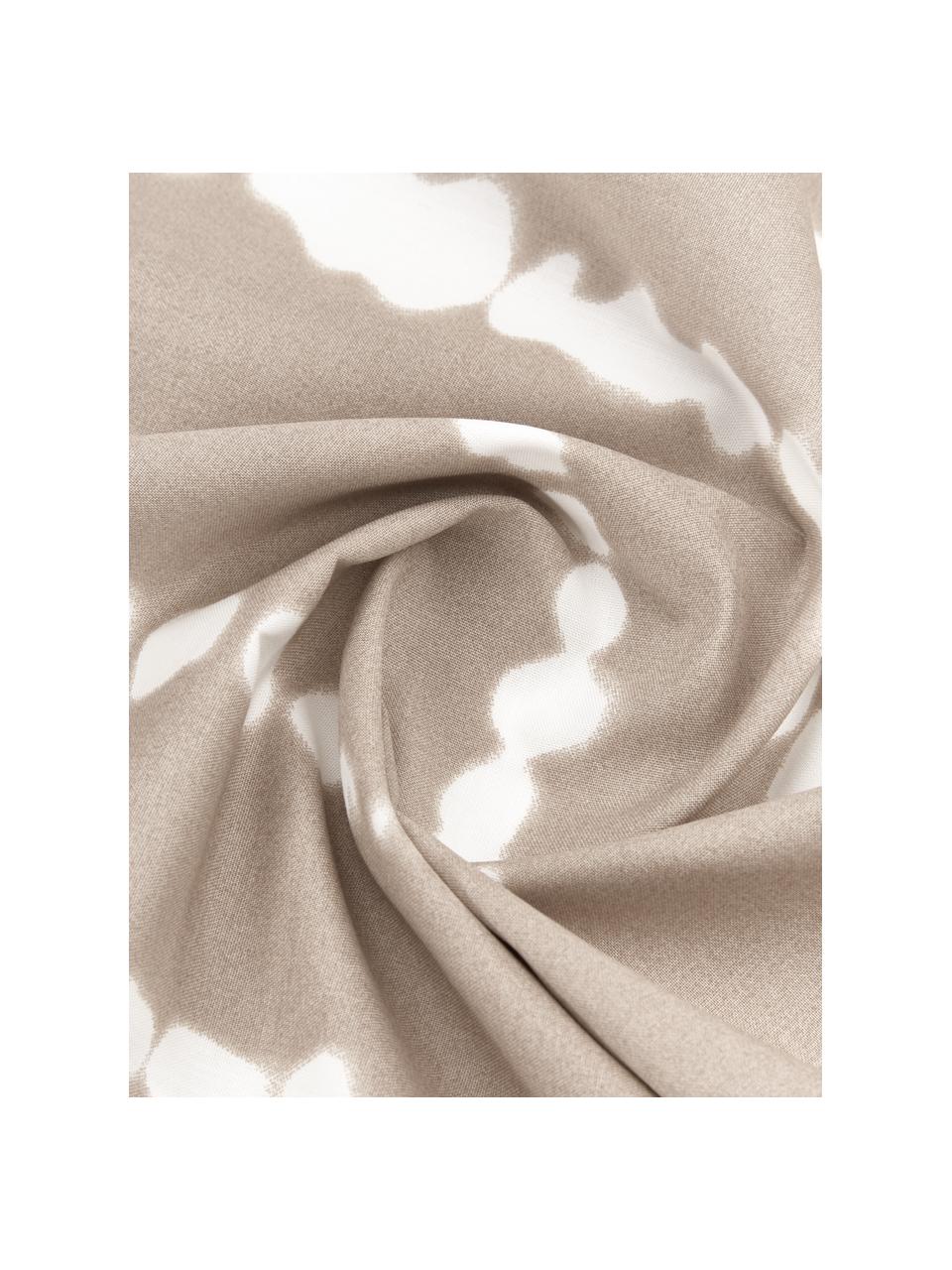 Perkal-Wendekopfkissenbezüge Remi aus Bio-Baumwolle mit Tie-Dye-Print, 2 Stück, Webart: Perkal Fadendichte 180 TC, Beige, Weiss, 40 x 80 cm