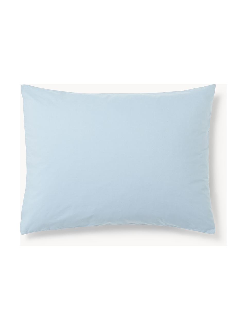 Funda de almohada de percal Elsie, Azul claro, An 45 x L 110 cm