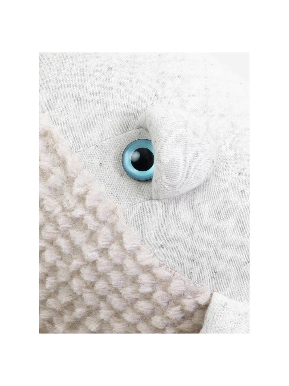 Cojín peluche artesanal Whale, Blanco, An 56 x Al 25 cm