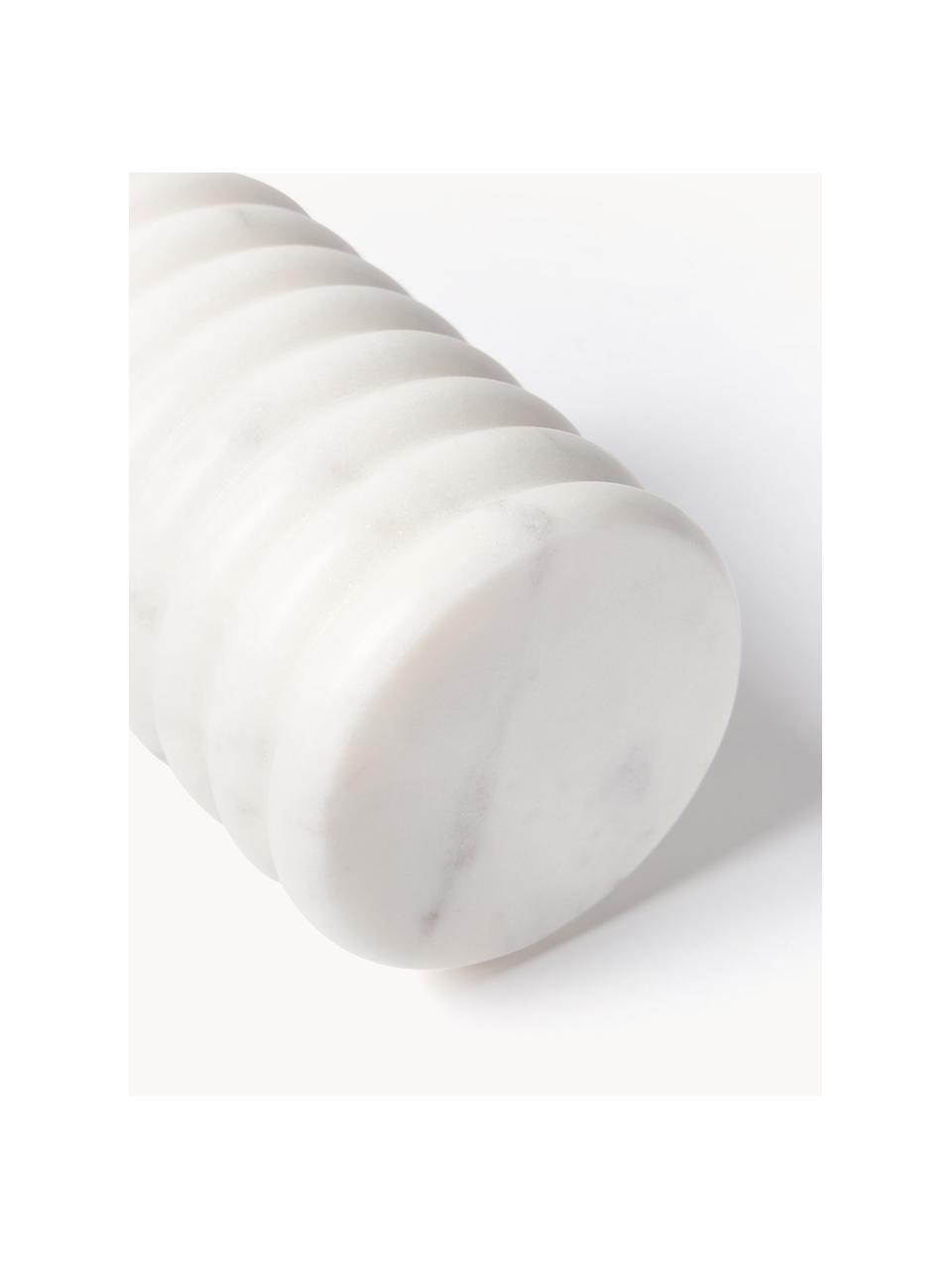 Mramorový kelímek na zubní kartáčky Orta, Mramor, Bílá, mramorovaná, Ø 8 cm, V 12 cm