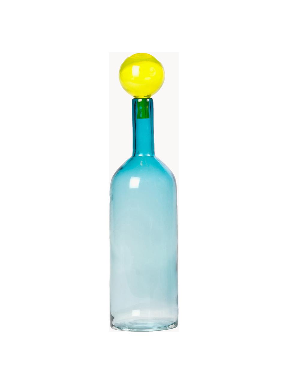 Mundgeblasene Deko-Flaschen Bubbles, 4er-Set, Glas, mundgeblasen, Bunt, Set mit verschiedenen Größen
