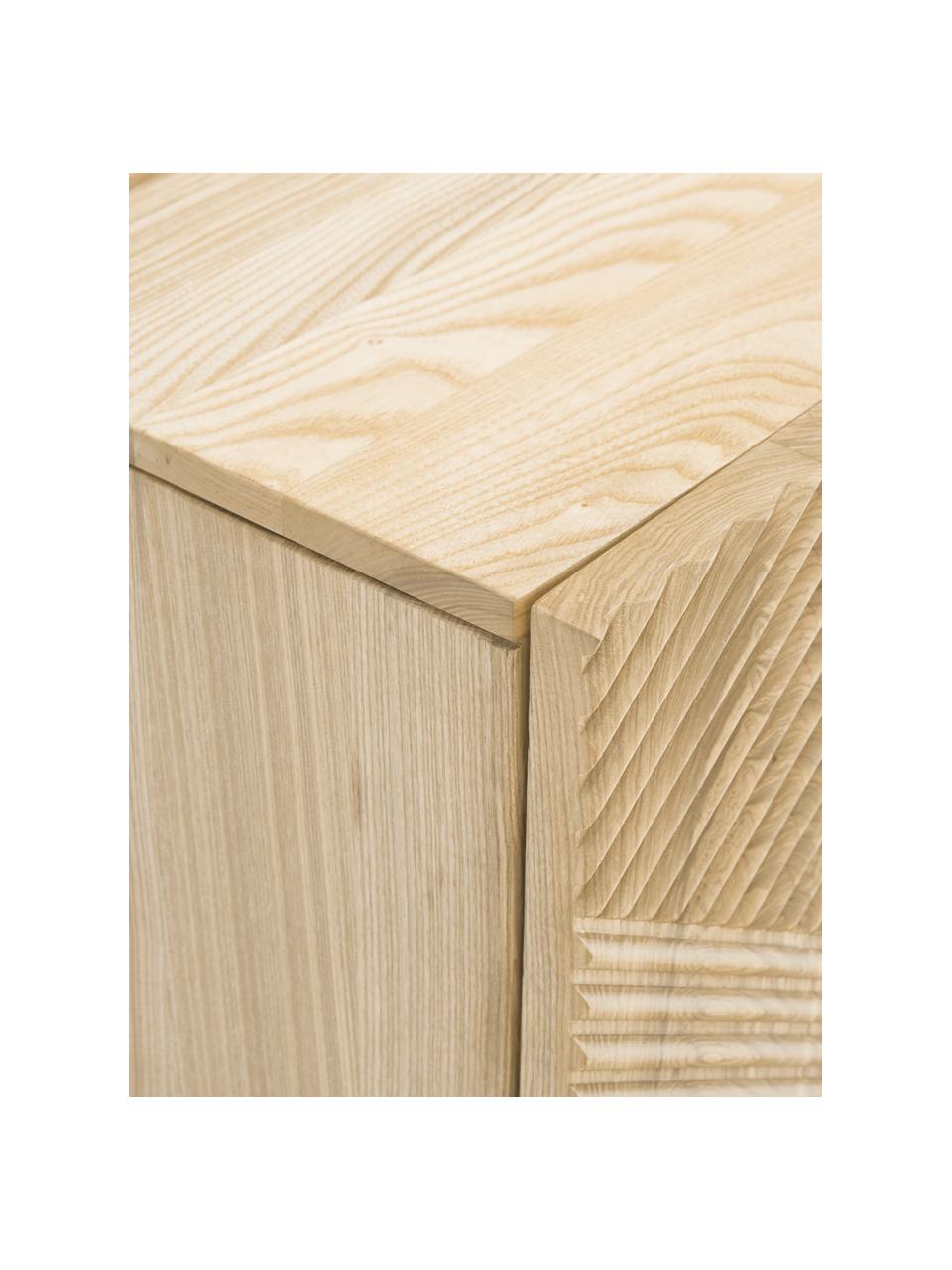 Aparador de madera maciza Louis, Parte trasera: tablero de fibras de dens, Fresno, An 180 x Al 55 cm
