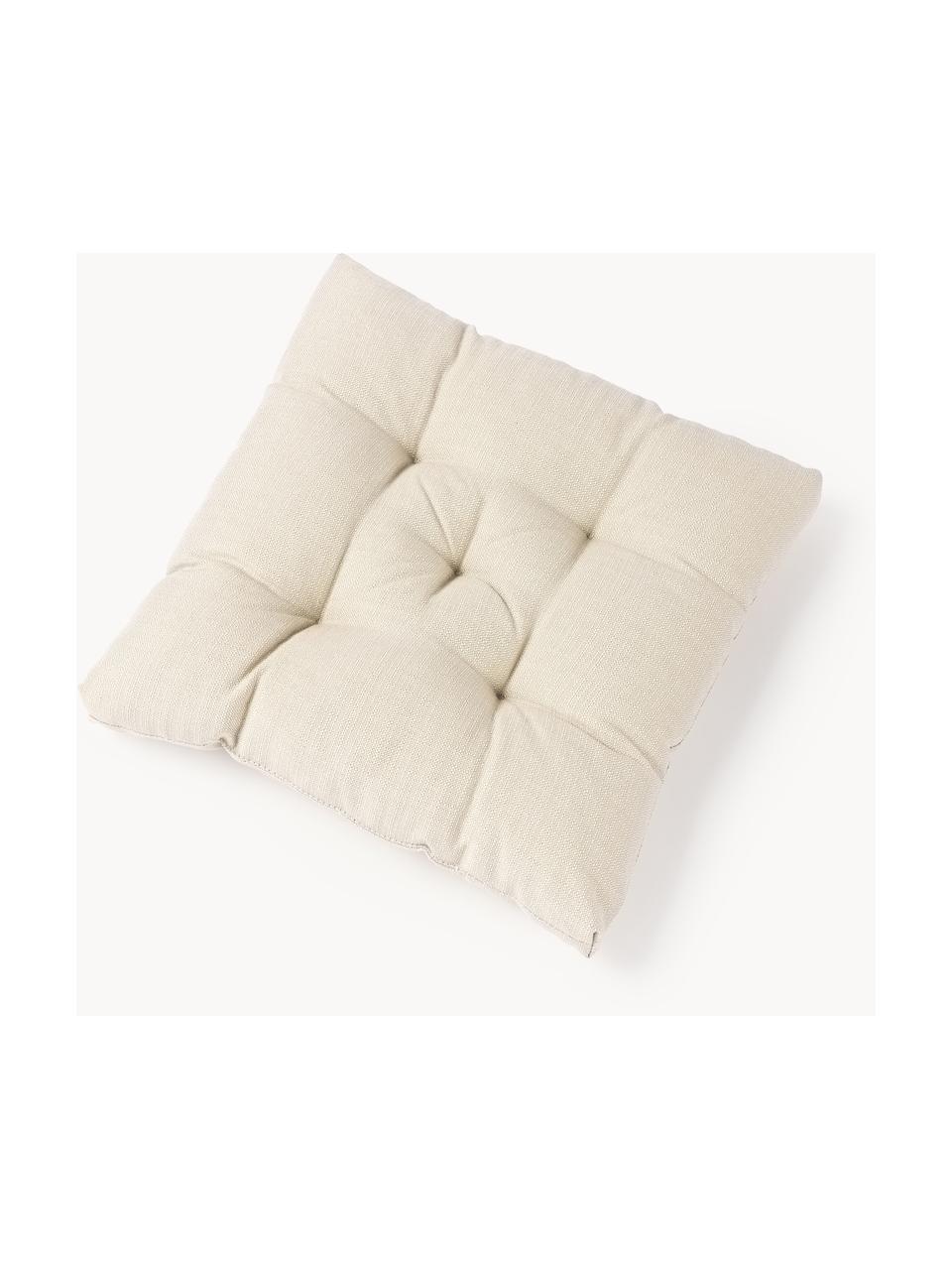 Cojines para asiento de exterior Oline, 2 uds., Funda: 100% olefina, Beige claro, An 40 x L 40 cm