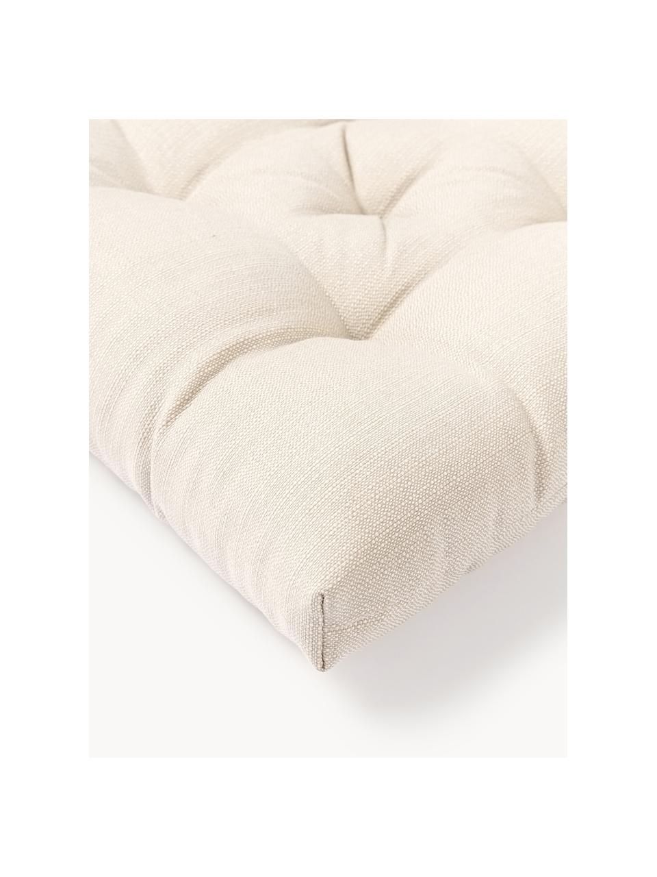 Cojín para asiento de exterior Oline, 2 uds., Funda: 60% algodón, 40% poliéste, Beige claro, An 40 x L 40 cm