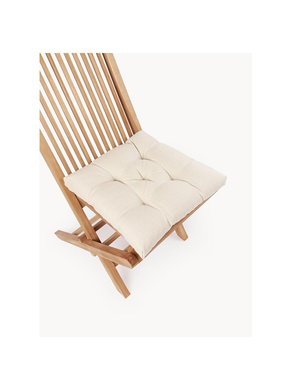 Cojines para asiento de exterior Oline, 2 uds., Funda: 100% olefina, Beige claro, An 40 x L 40 cm