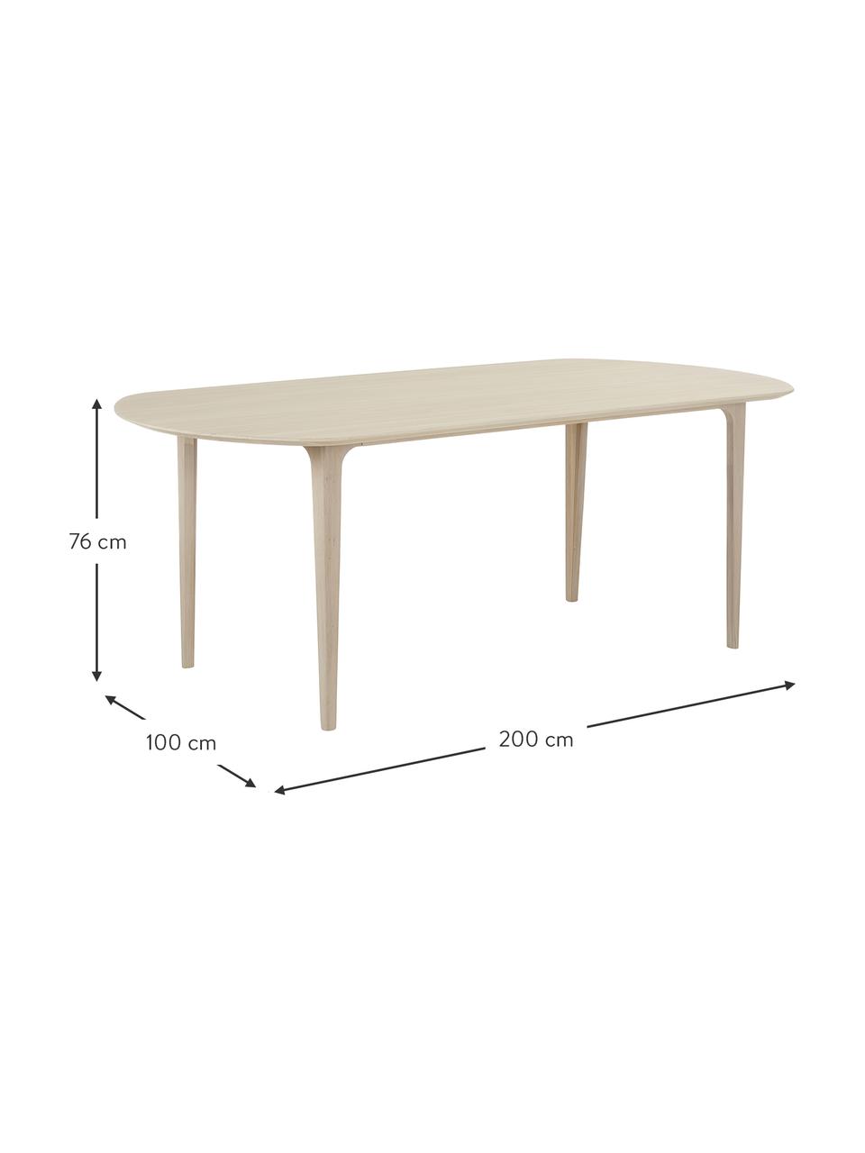 Oválny jedálenský stôl z dubového dreva Archie, 200 x 100, Masívne dubové drevo, lakované
100% FSC drevo z udržateľného lesného hospodárstva, Dubové drevo Sonoma, Š 200 x H 110 cm