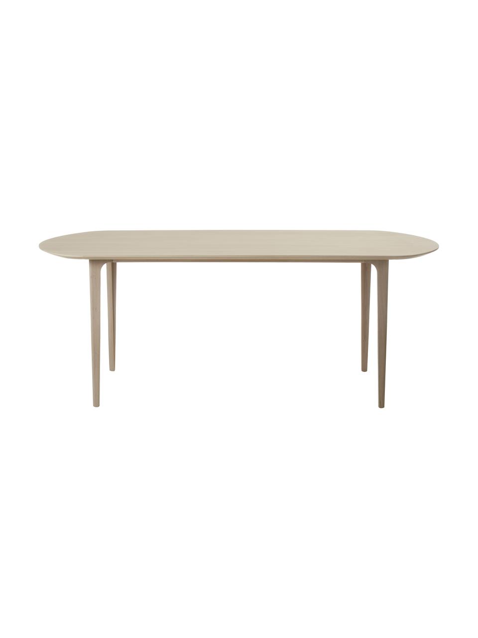 Mesa de comedor ovalada de madera de roble maciza Archie, 200 x 100 cm, Madera de roble maciza pintada
100% madera con certificado FSC, procedente de silvicultura sostenible, Roble Sonoma, An 200 x F 100 cm