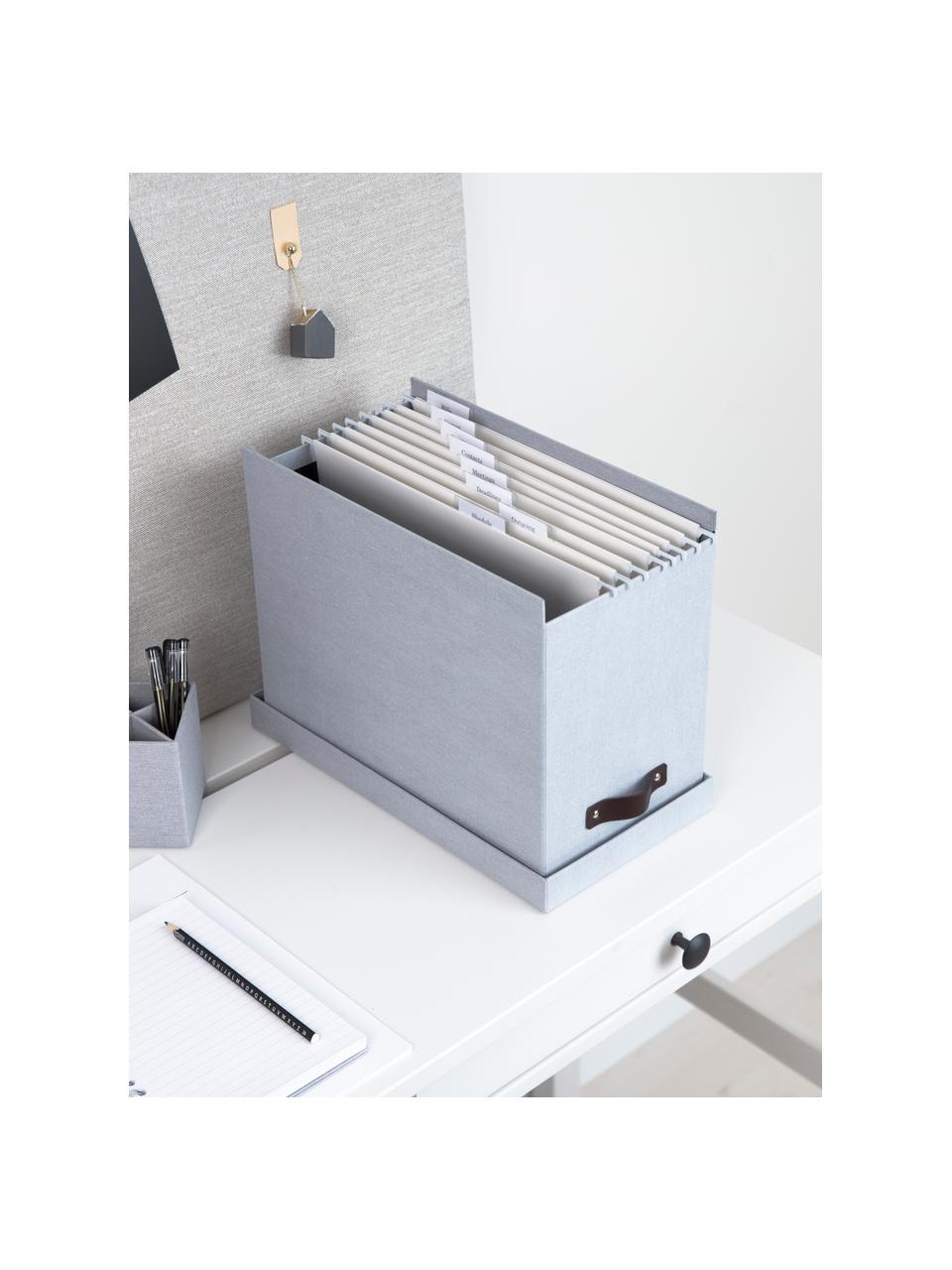 Závěsný organizér s 8 pořadači Johan II, Světle šedá, Š 19 cm, H 35 cm