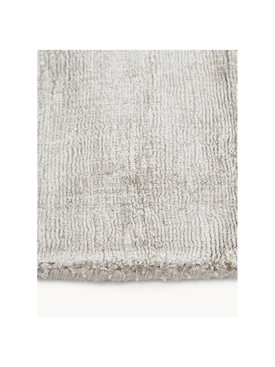 Tappeto in viscosa tessuto a mano Jane, Retro: 100% cotone Il materiale , Grigio chiaro, Larg. 120 x Lung. 180 cm (taglia S)