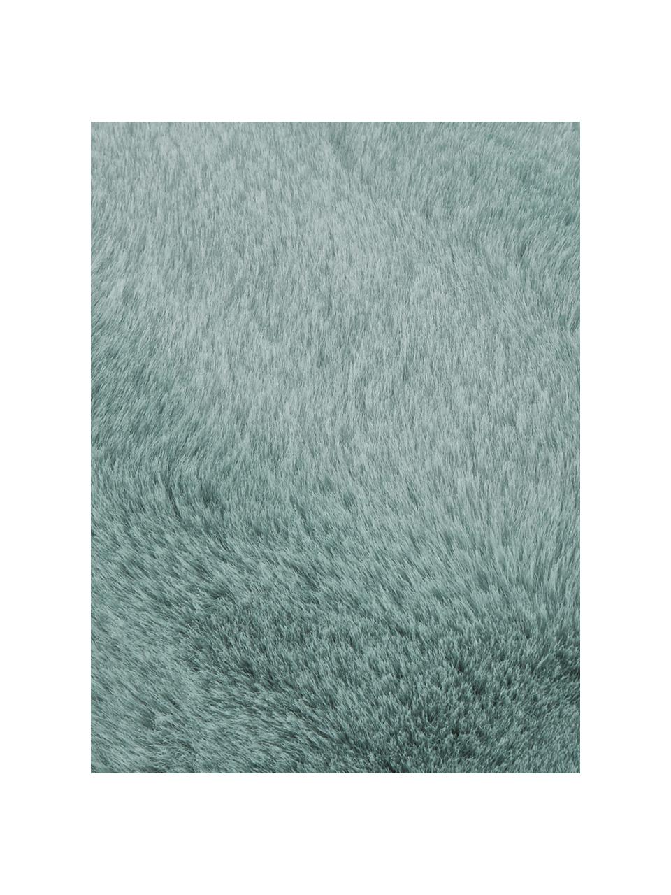 Kuscheldecke Mette aus Kunstfell in Salbeigrün, Vorderseite: 100% Polyester, Rückseite: 100% Polyester, Salbeigrün, 150 x 200 cm