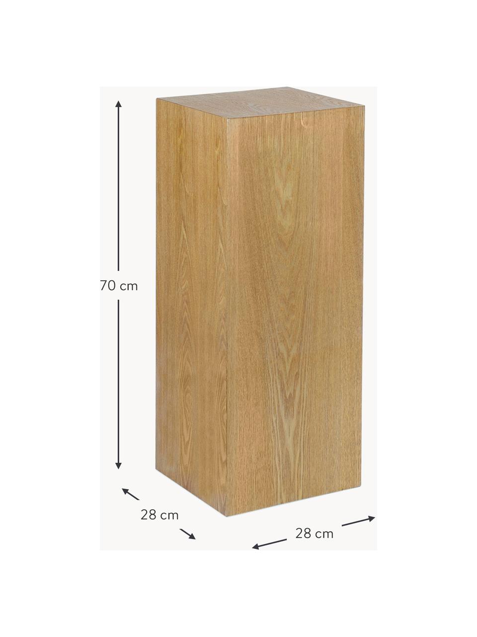 Houten decoratieve kolom Pedestal, verschillende formaten, MDF, essenhoutfineer, Hout, B 28 x H 70 cm